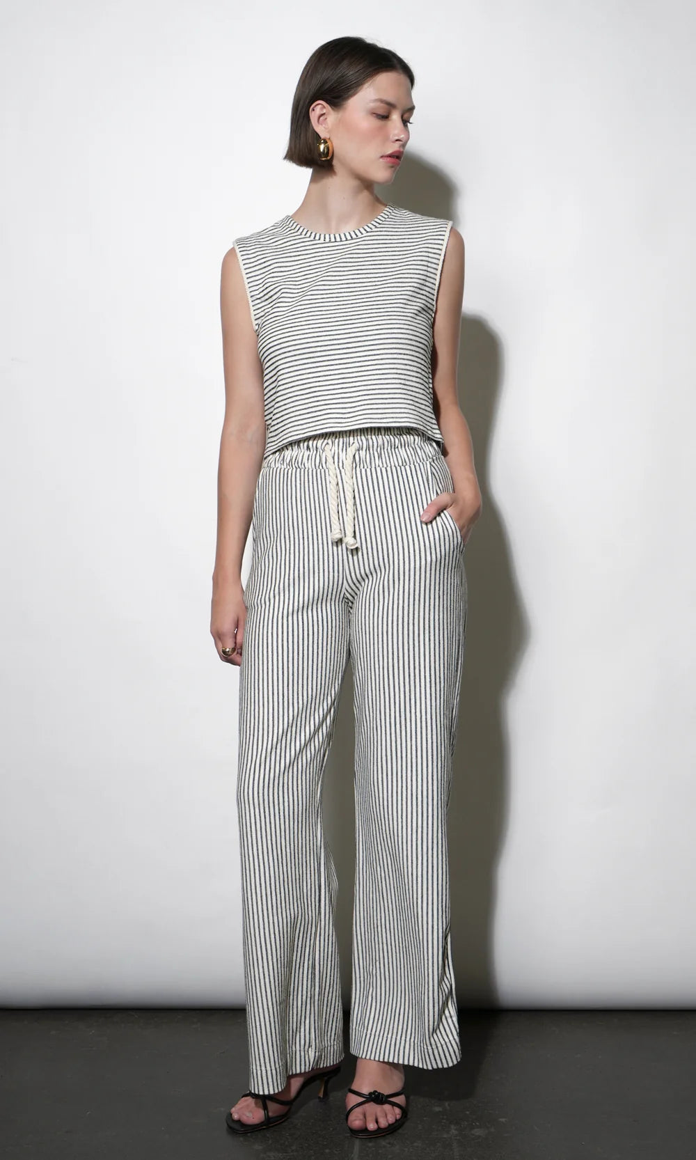 Greylin Isla Wide Leg Knit Pull Up Pants