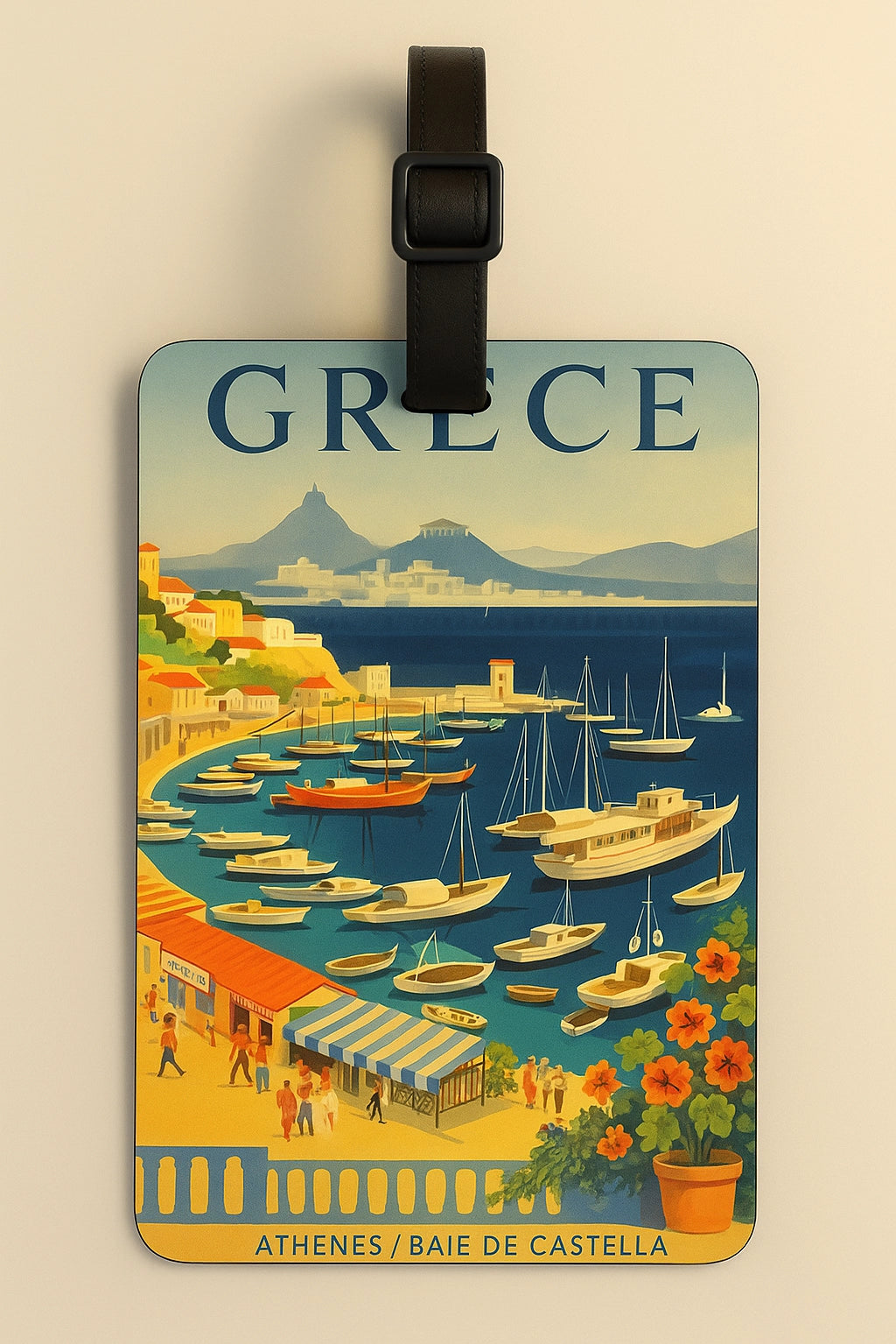 Jolitee Vegan Leather Luggage Tags: Vintage Poster Art