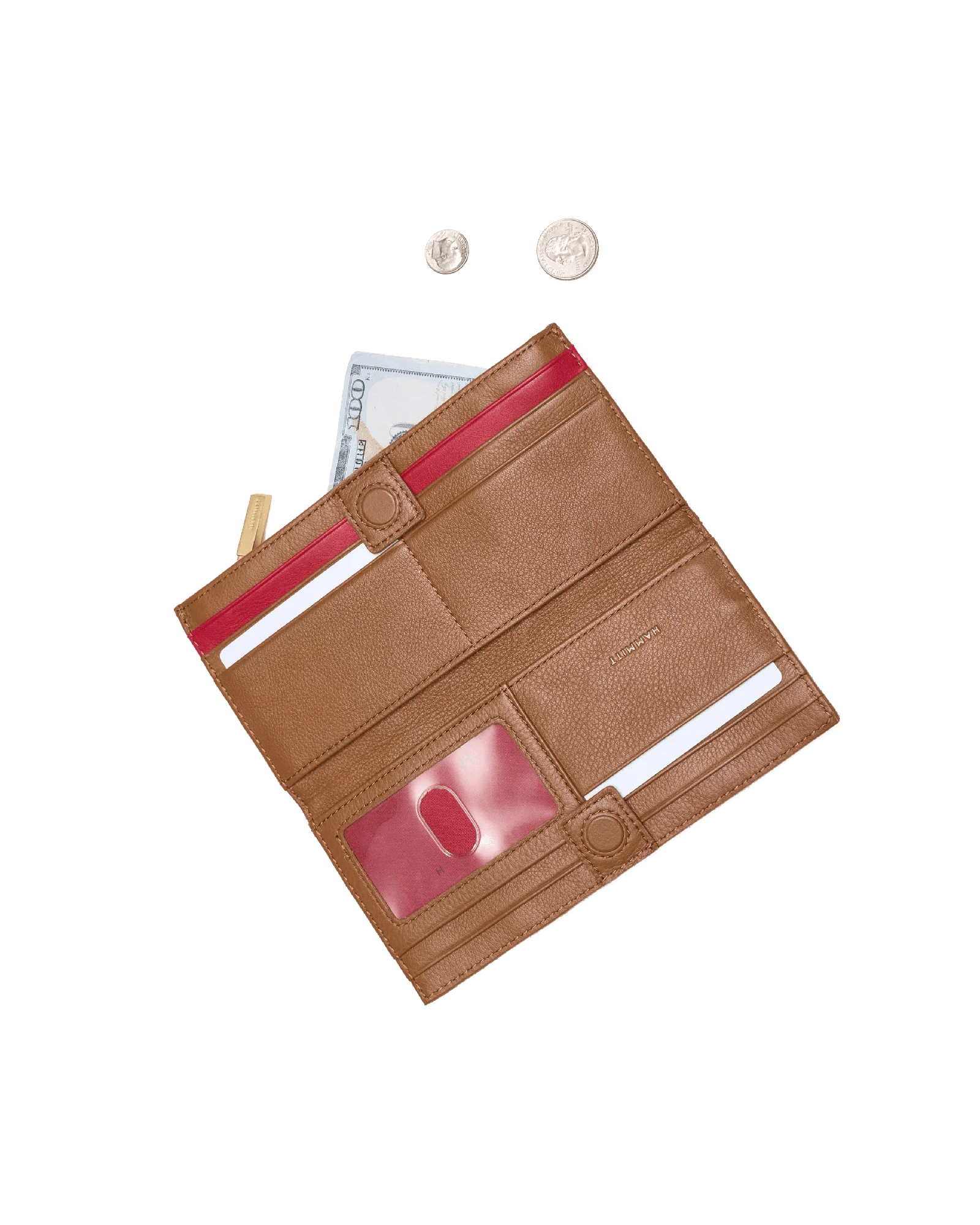Hammitt 110 North Mahogany Pebble Wallet