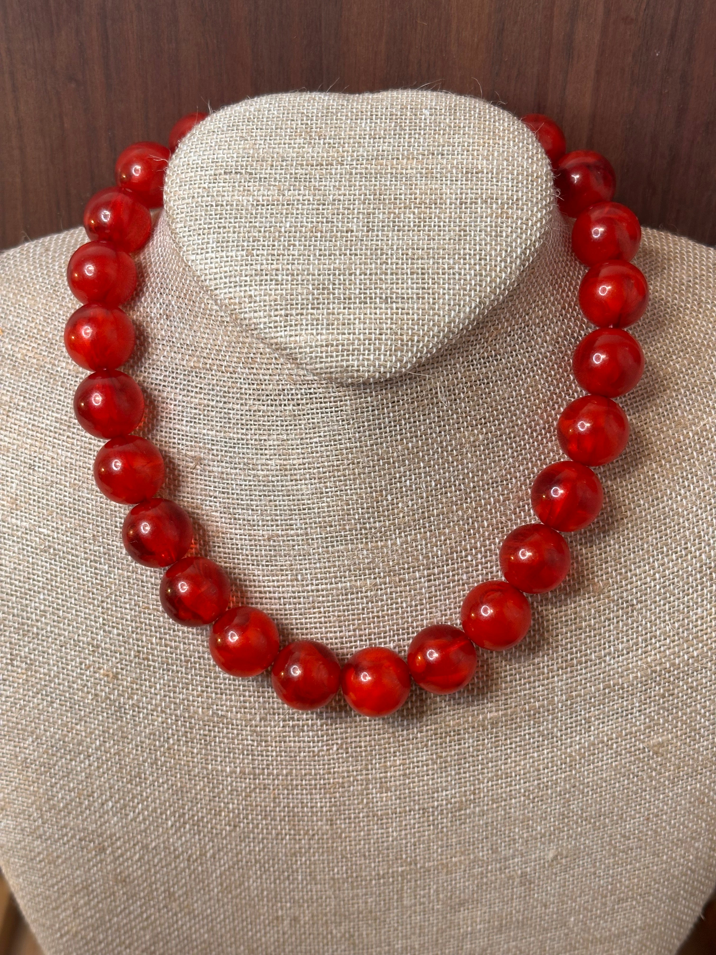 Gemelli- Kameron Beaded Necklace- Red
