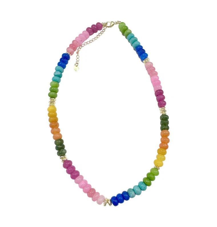 Gemelli- Kerry Beaded Necklace- Rainbow