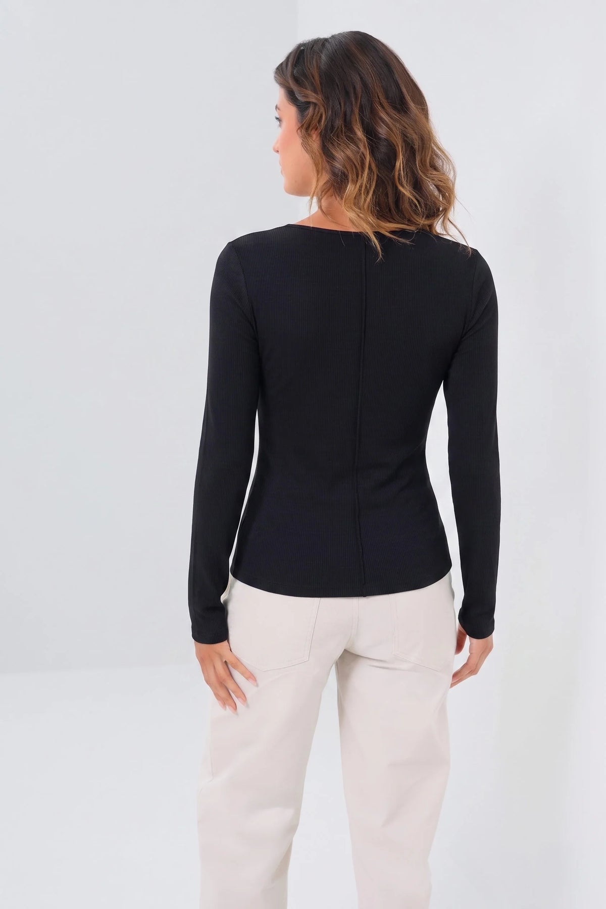 Anatomie- LS Celeste Seam-Detail Long Sleeve Top