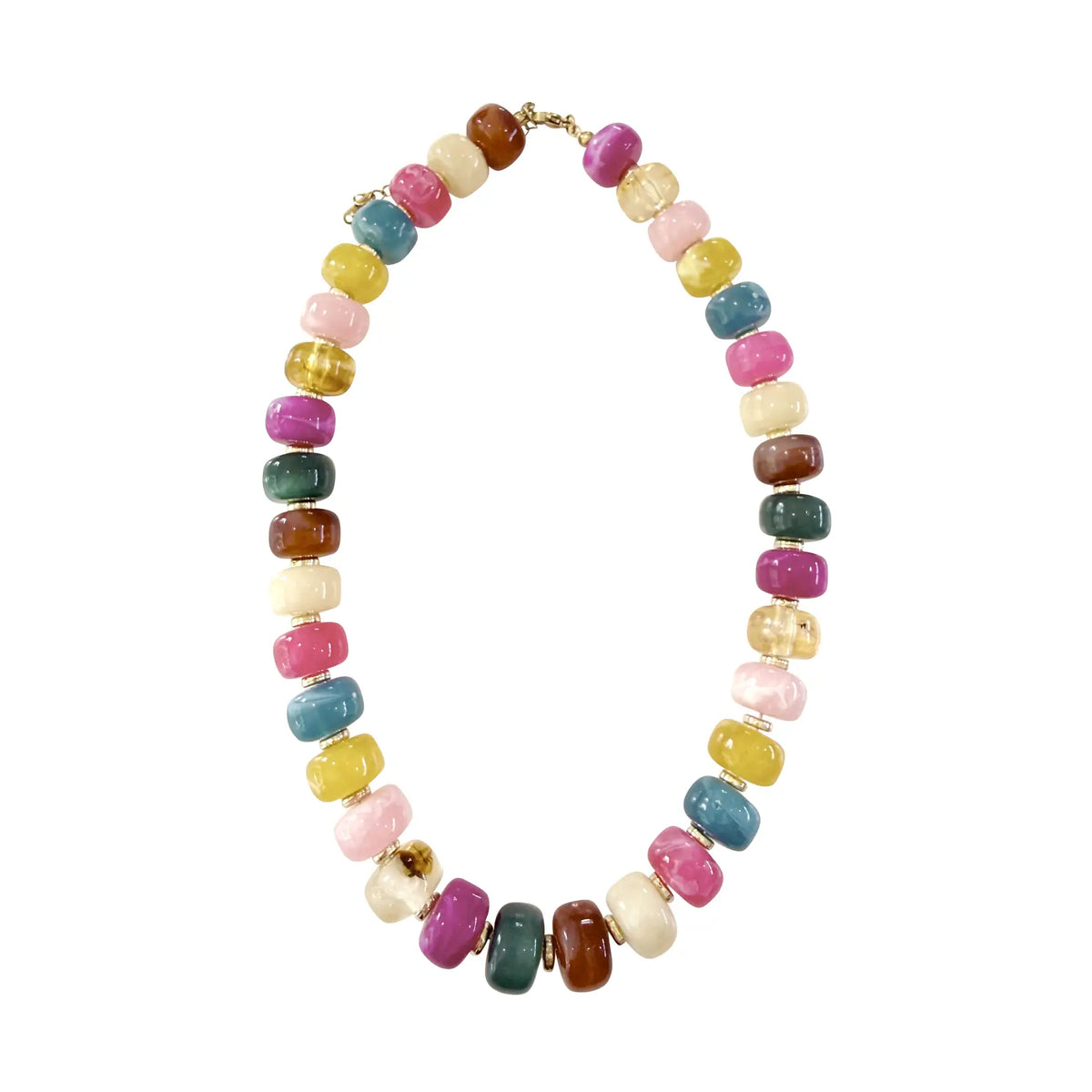 Gemelli Morris Chunky Beaded Necklace-Dark Multi