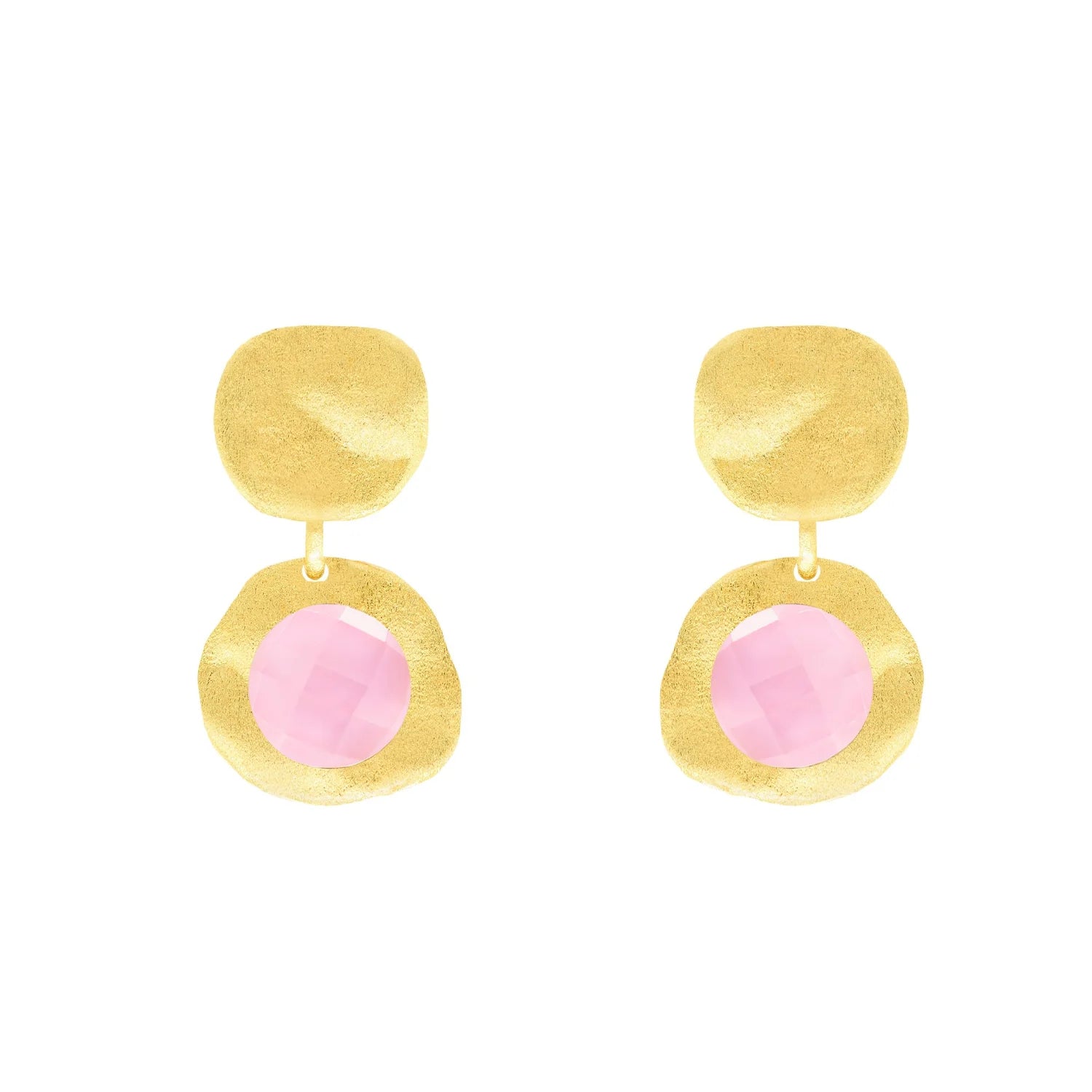 Marcia Moran- Seira Earrings- Rose Quartz