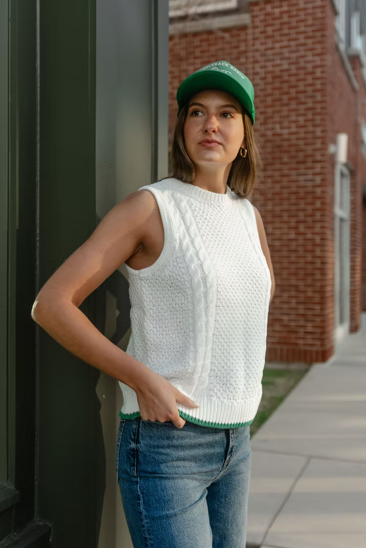 Stitches+Stripes Saxon Tank - Chalk Combo