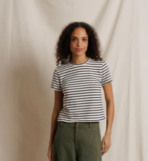 perfectwhitetee Carter Stripe Vintage Crew