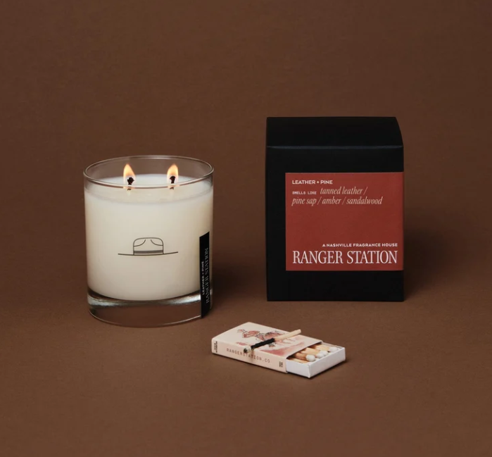 Ranger Station Candles- Leather and Pine