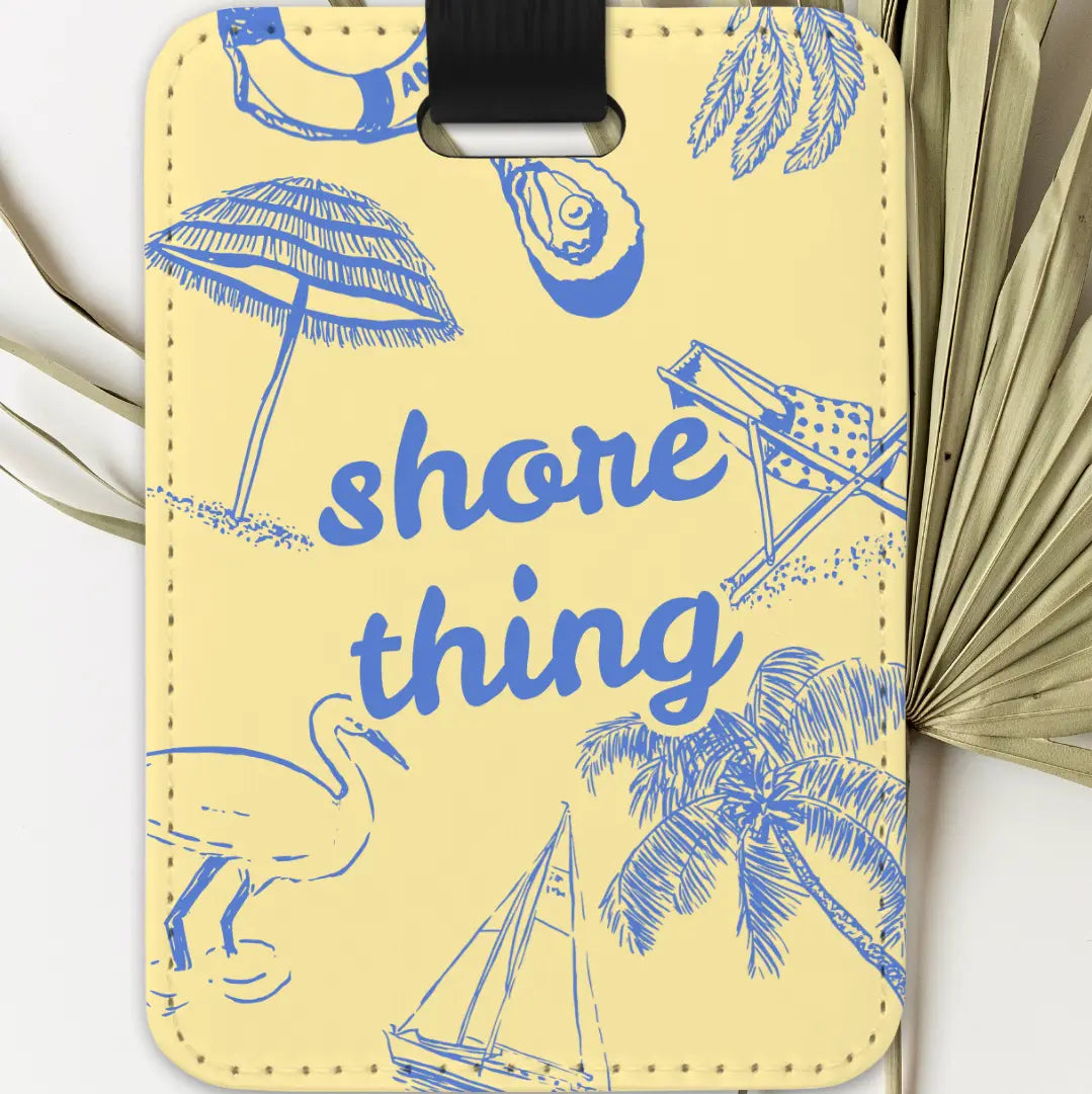 Joey Prints Shore Thing Beach Luggage Tag