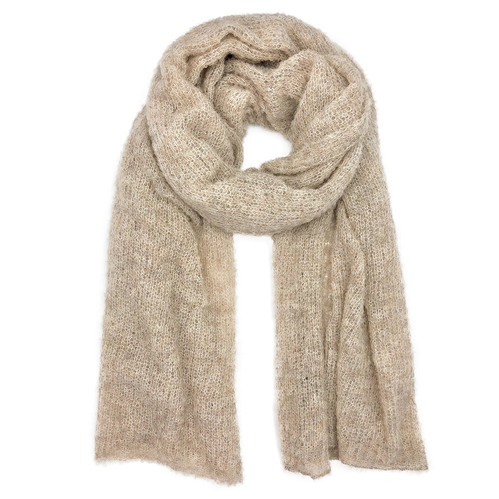 Slate + Salt Ultra Plush Alpaca Scarf- Almond