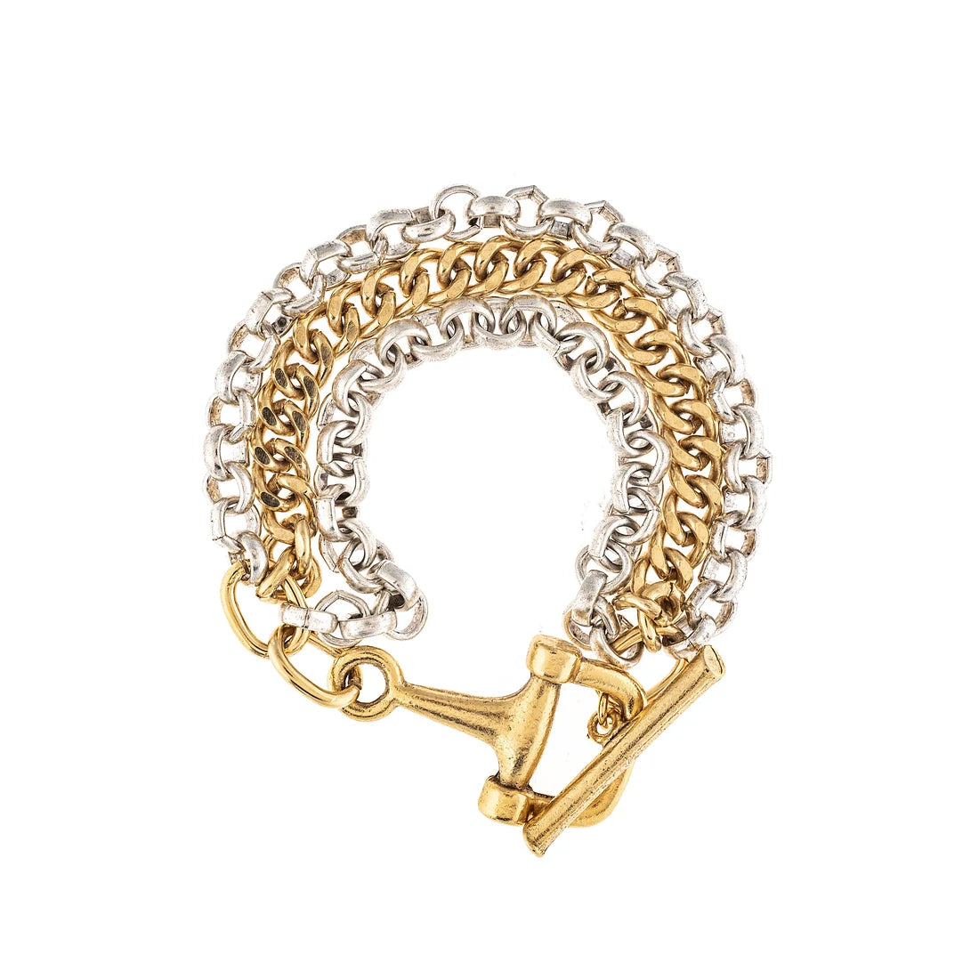 Yochi Roman Mixed Metal Bracelet