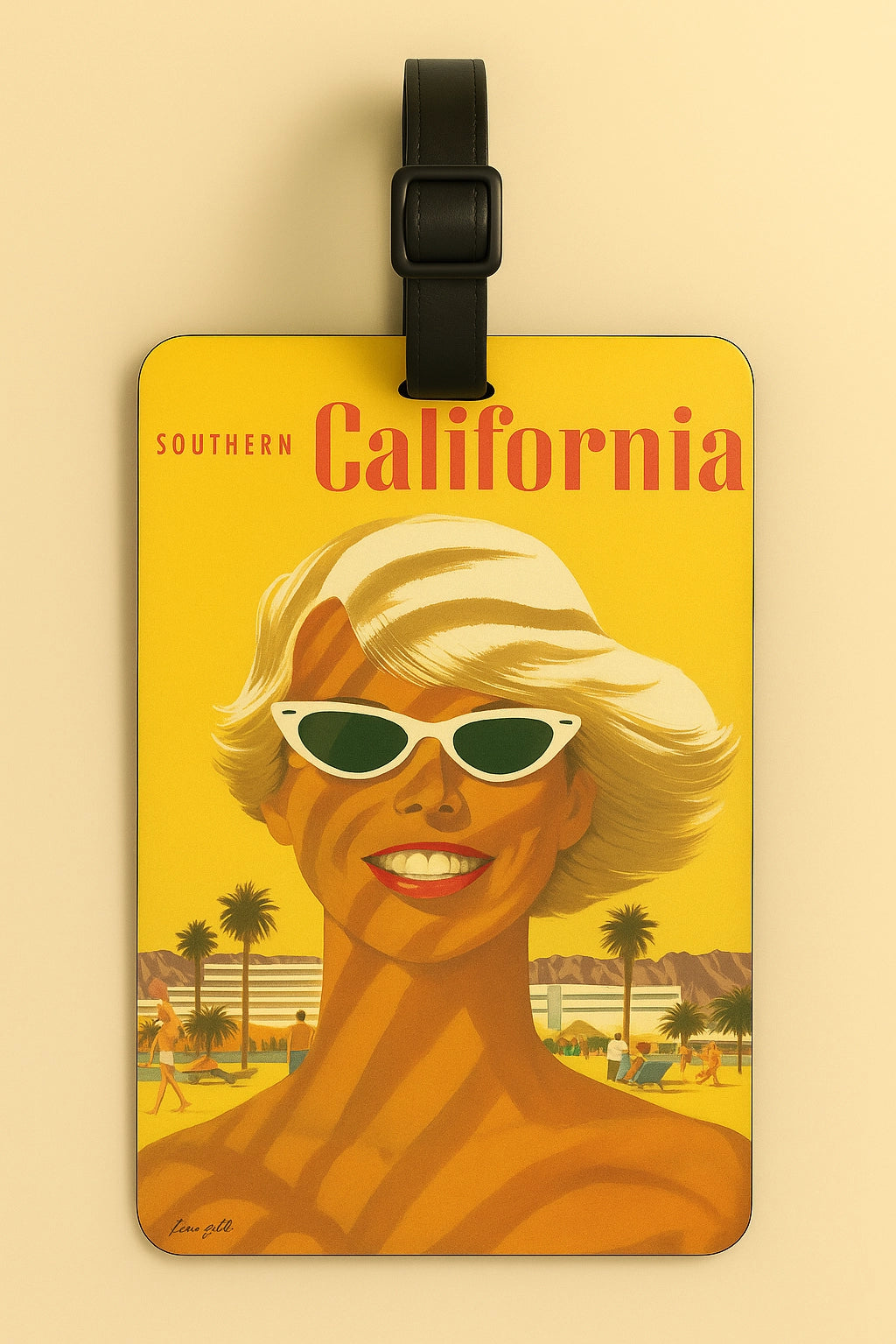 Jolitee Vegan Leather Luggage Tags: Vintage Poster Art