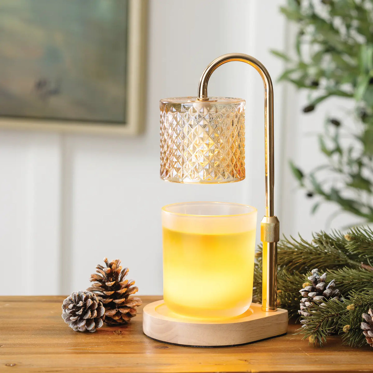 Candle Warmers Etc. Champagne Crystal Candle Warmer Lamp