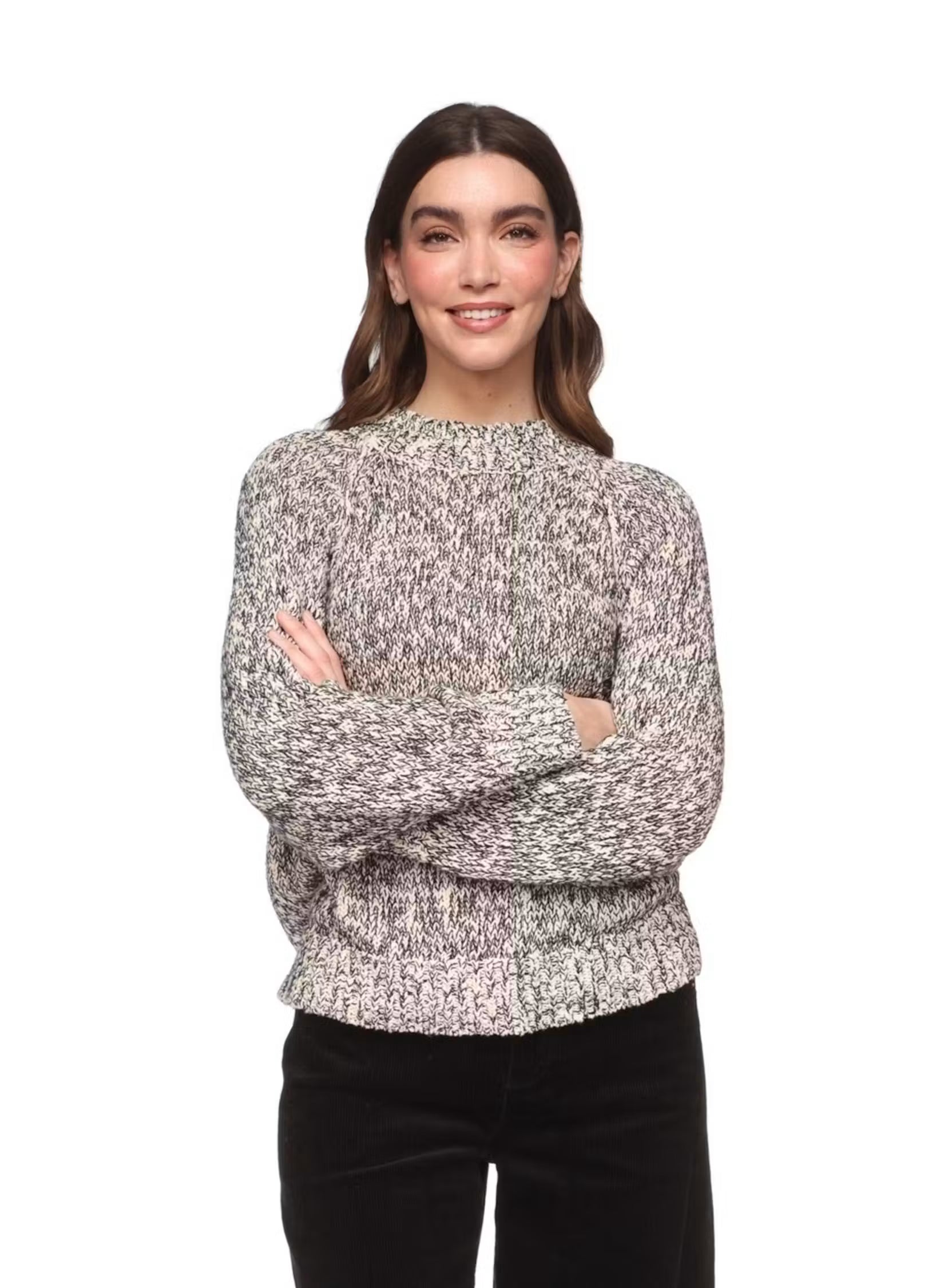 WISPR Chunky Twist Raglan Crew - Black