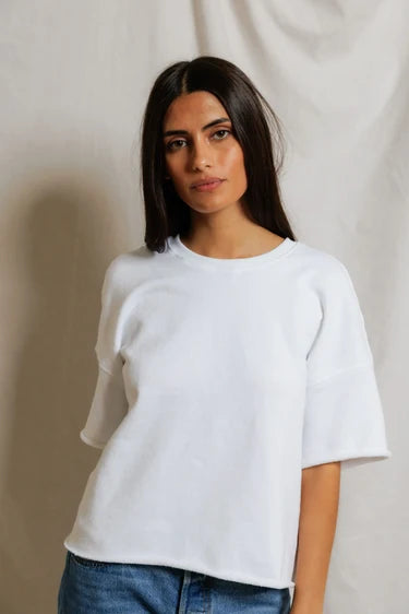 perfectwhitetee Ezra Short Sleeve Sweatshirt