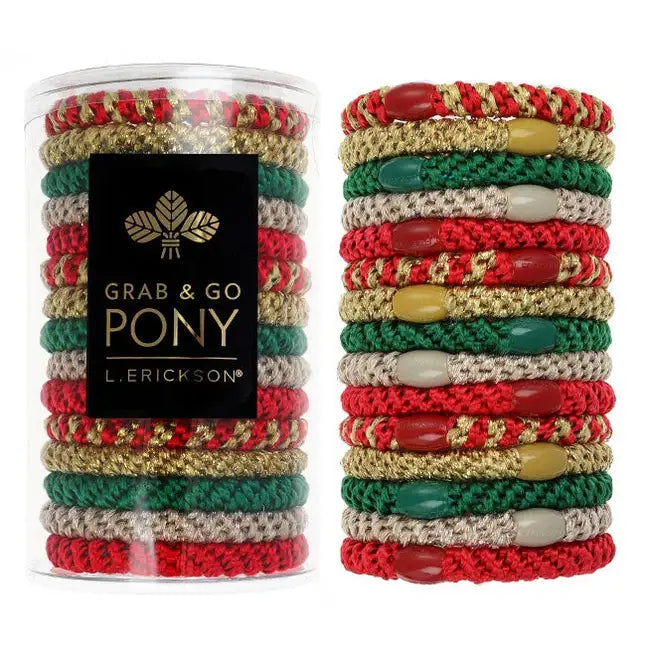 France Luxe Grab & Go Pony Tube, 15 Hair Ties