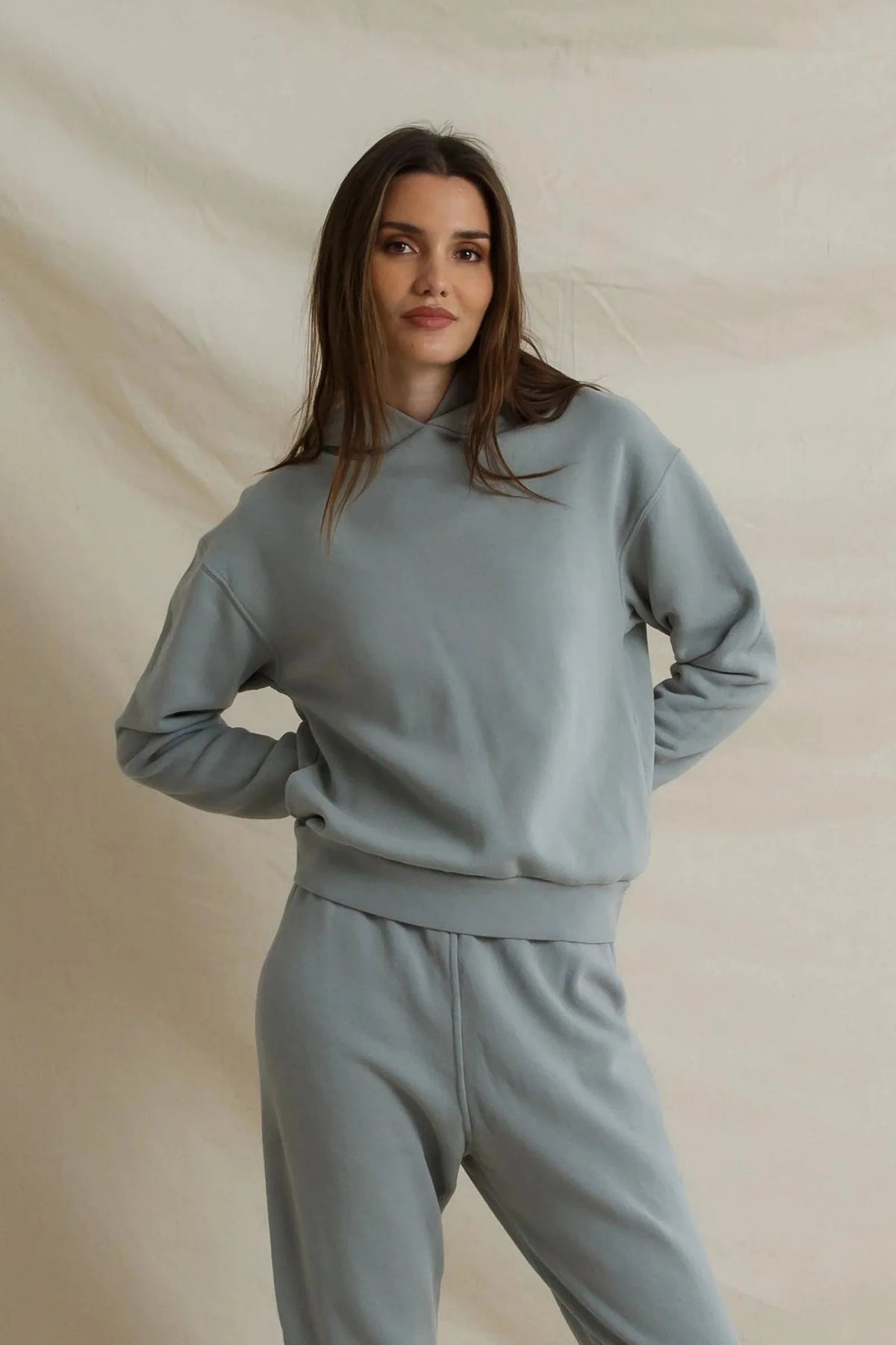 Perfect White Tee heart fleece pullover hoodie Griffin Gray