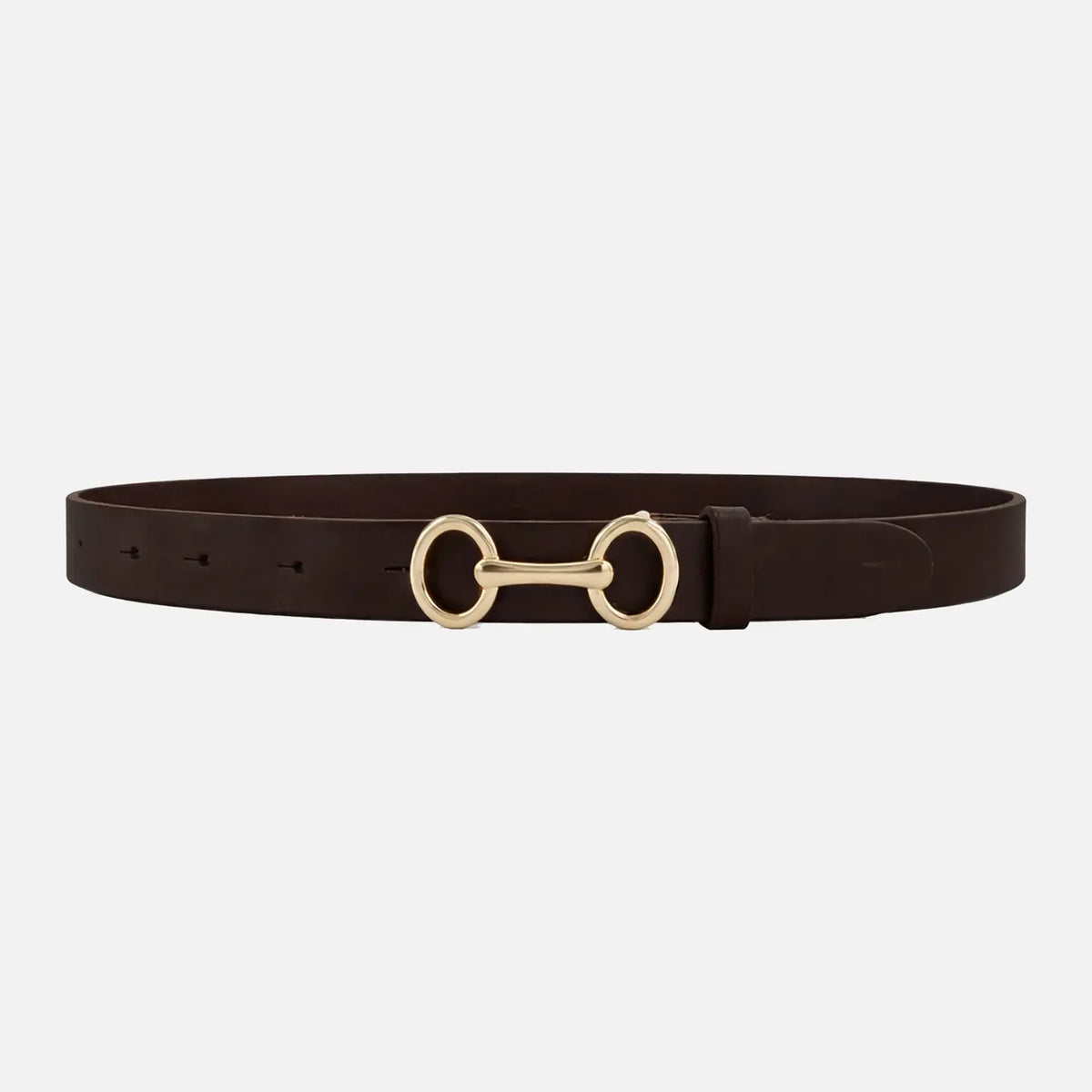 Amsterdam Heritage-Carel Horse-Bit Leather Belt- Brown