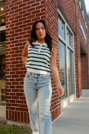 Stitches+Stripes Jenna Vest - Chalk Combo