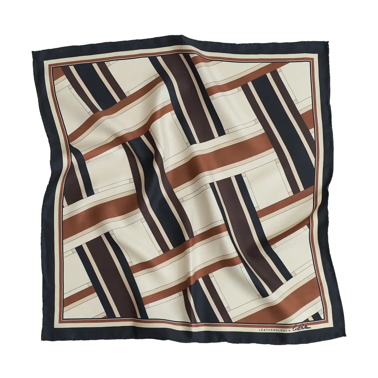 Lost Pattern X Leatherology Silk Square Scarf - Neutral