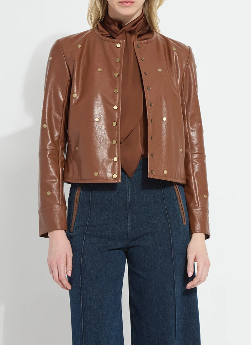 Lysse- Luanne Studded Vegan Leather Jacket- Harness