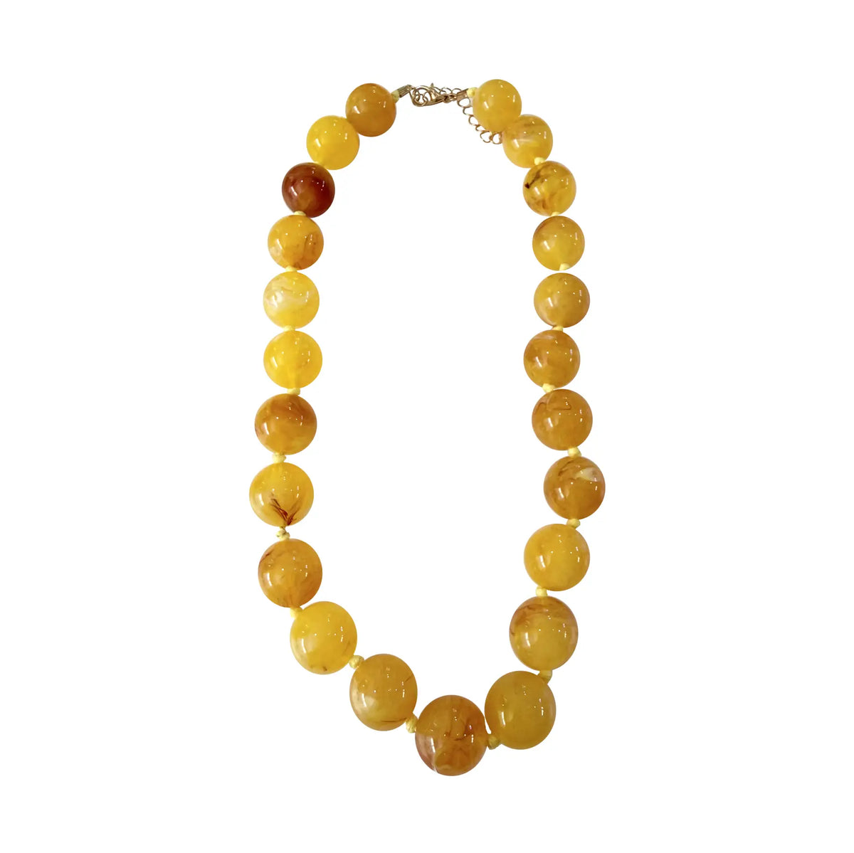 Gemelli Mabry Chunky Beaded Necklace- Yellow