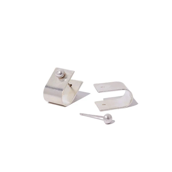 MULXIPLY Dot Huggie Earring-Silver