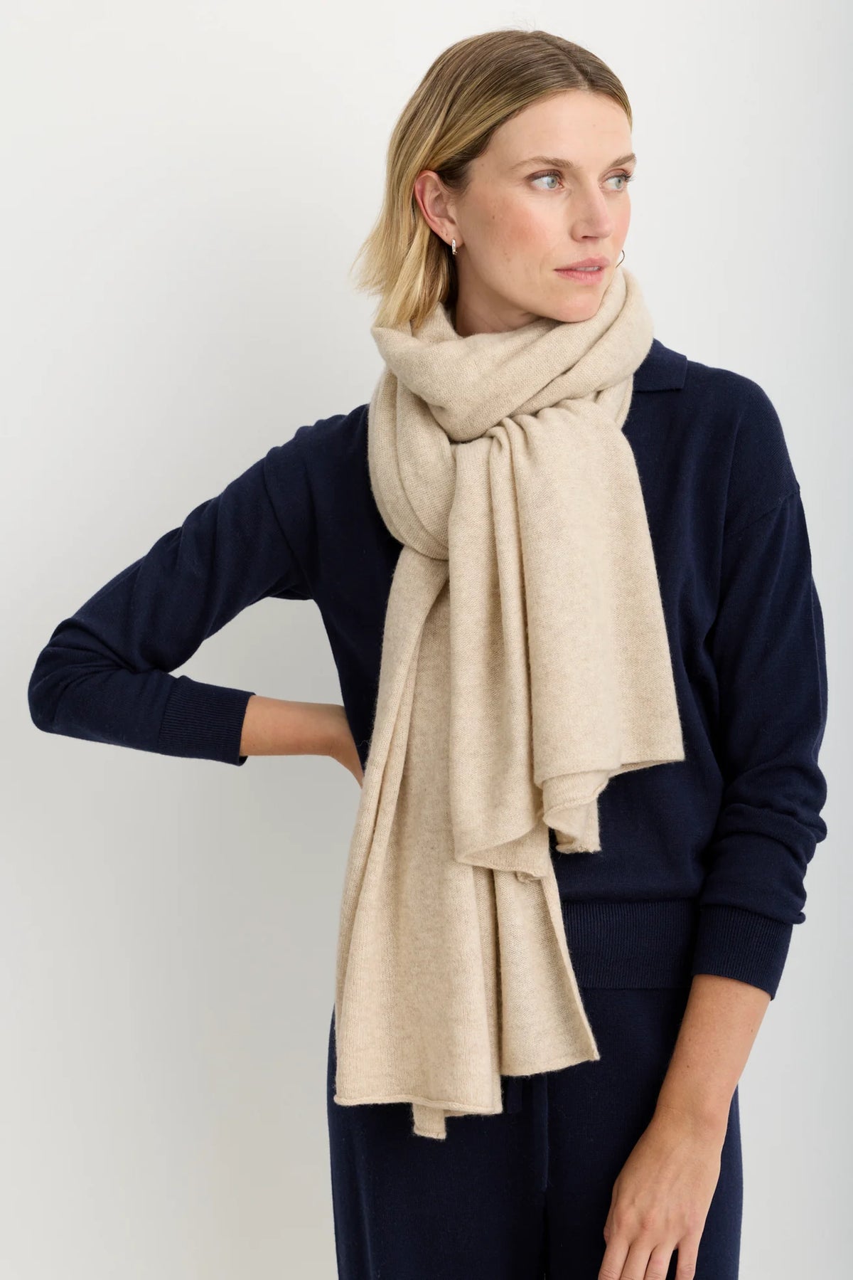 One Grey Day Sloane Cashmere Travel Scarf