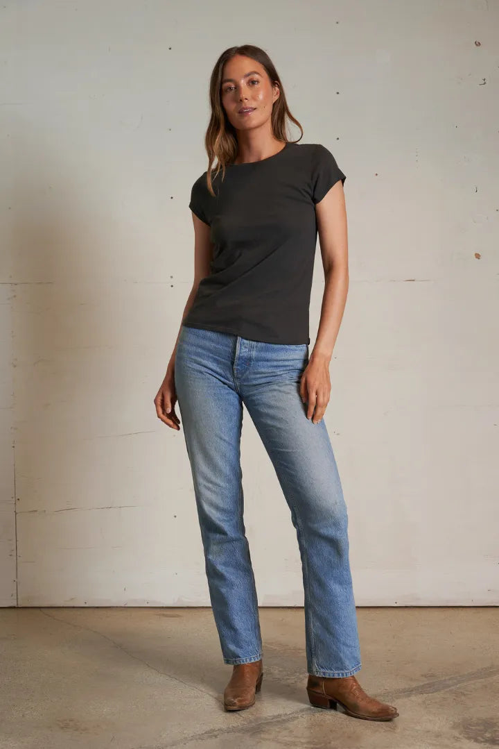 perfectwhitetee Sheryl Baby Tee Vintage Black
