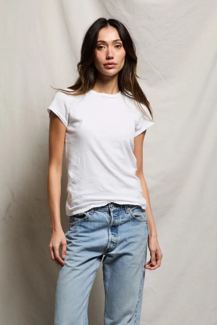 perfectwhitetee Sheryl Baby Tee White