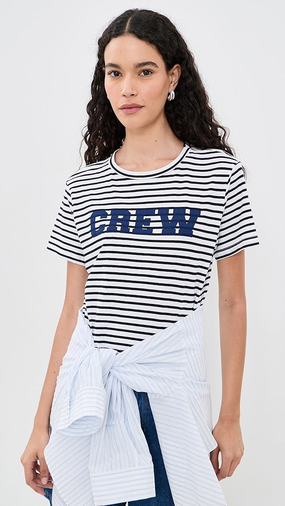 Sunny Somewhere Crew Stripe Tee