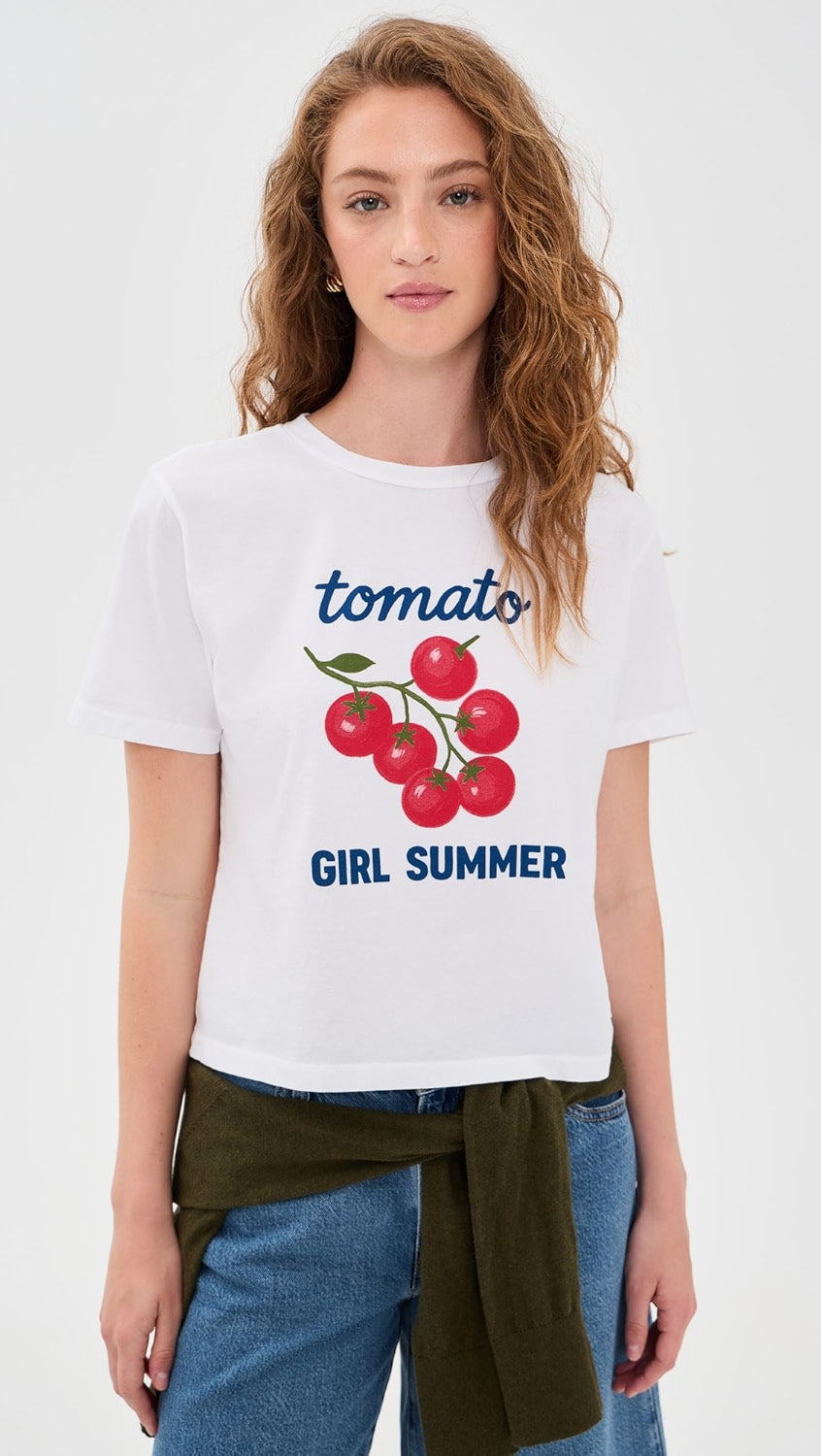 Sunny Somewhere Tomato Girl T-shirt