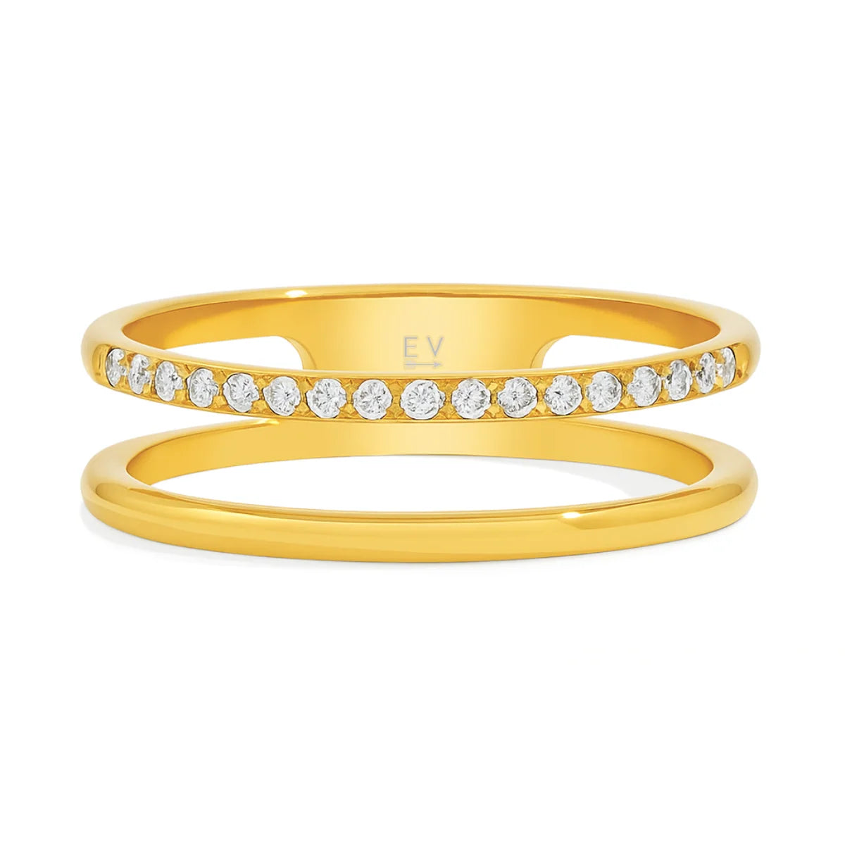 Ellie Vail Tarryn Double Ring- Gold