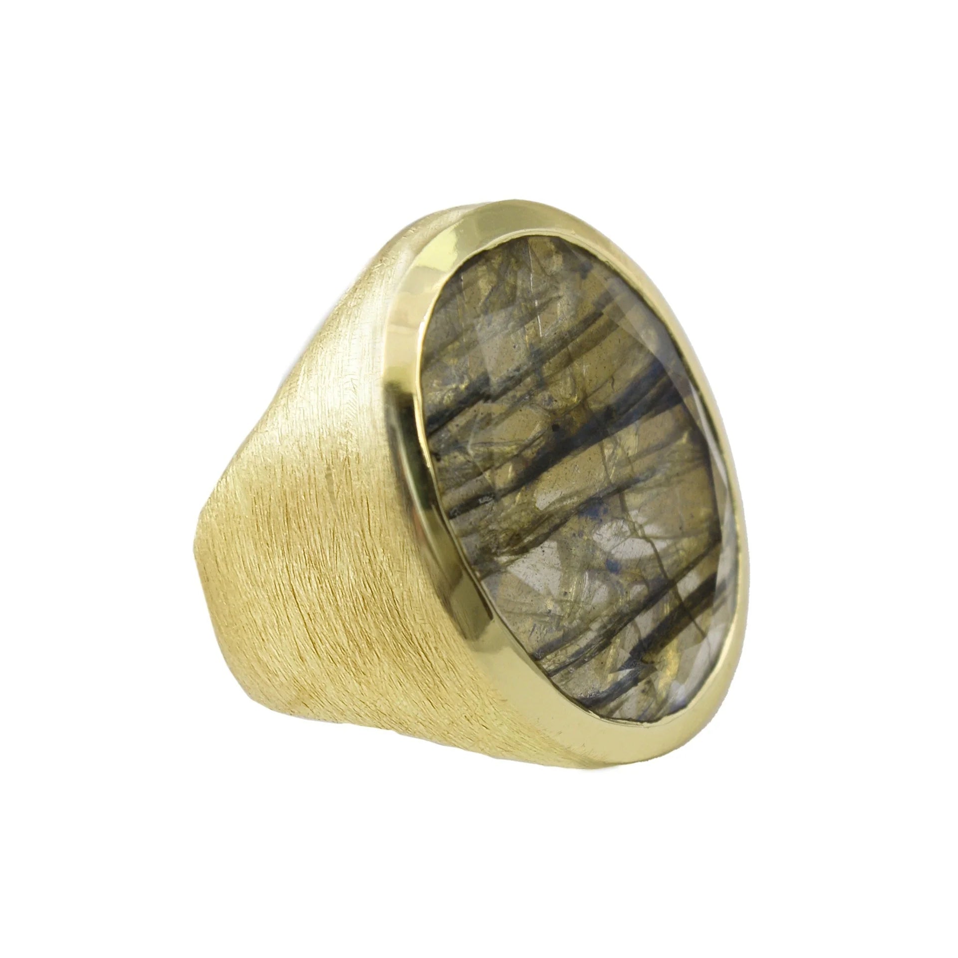 Marcia Moran- Marzia Statement Ring- Flat Labradorite