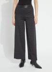 Lysse- Denver Hi Waist Wide Leg Printed Ponte- midnight manor plaid