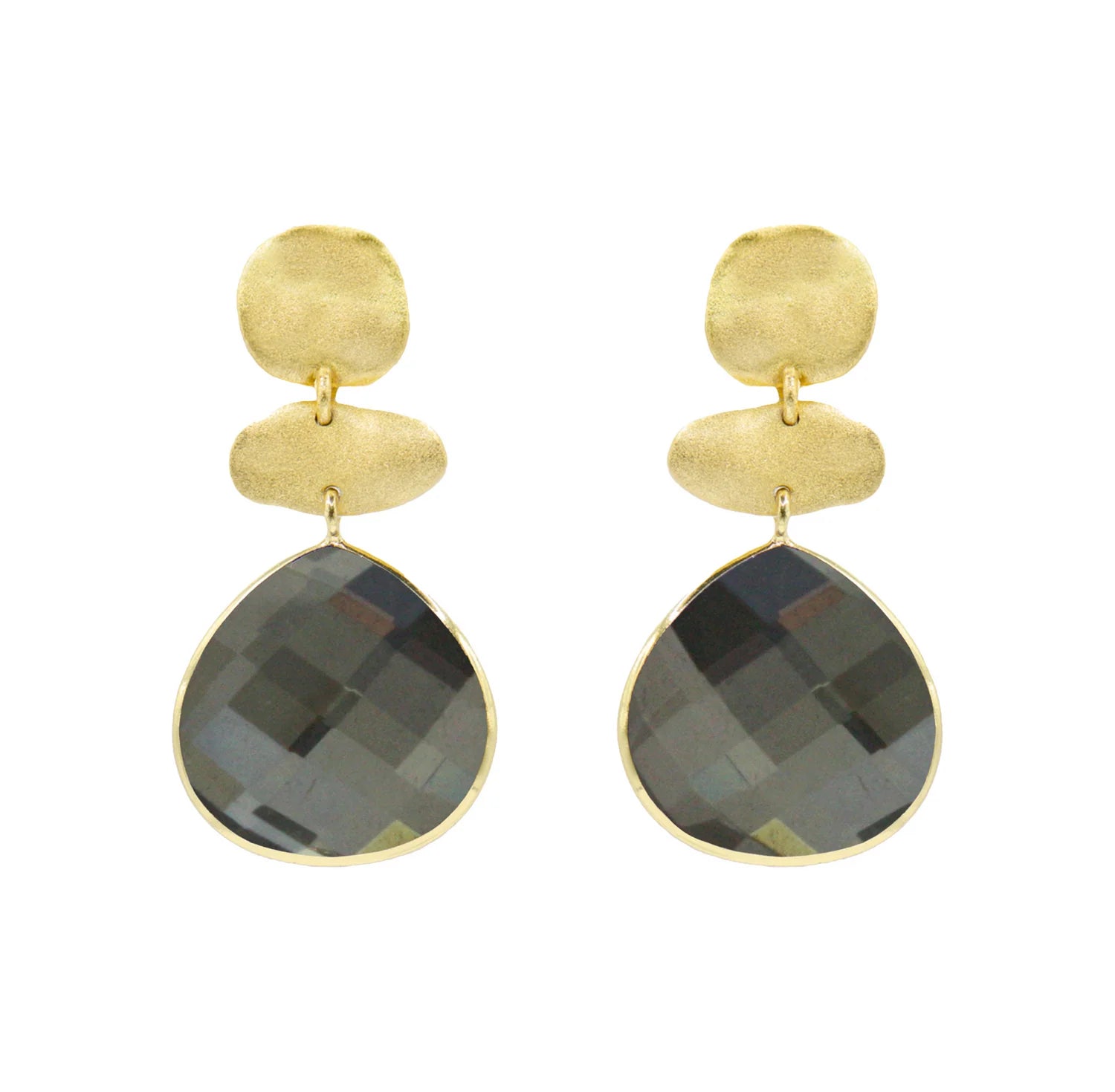 Marcia Moran- Tiara Earrings- Pyrite